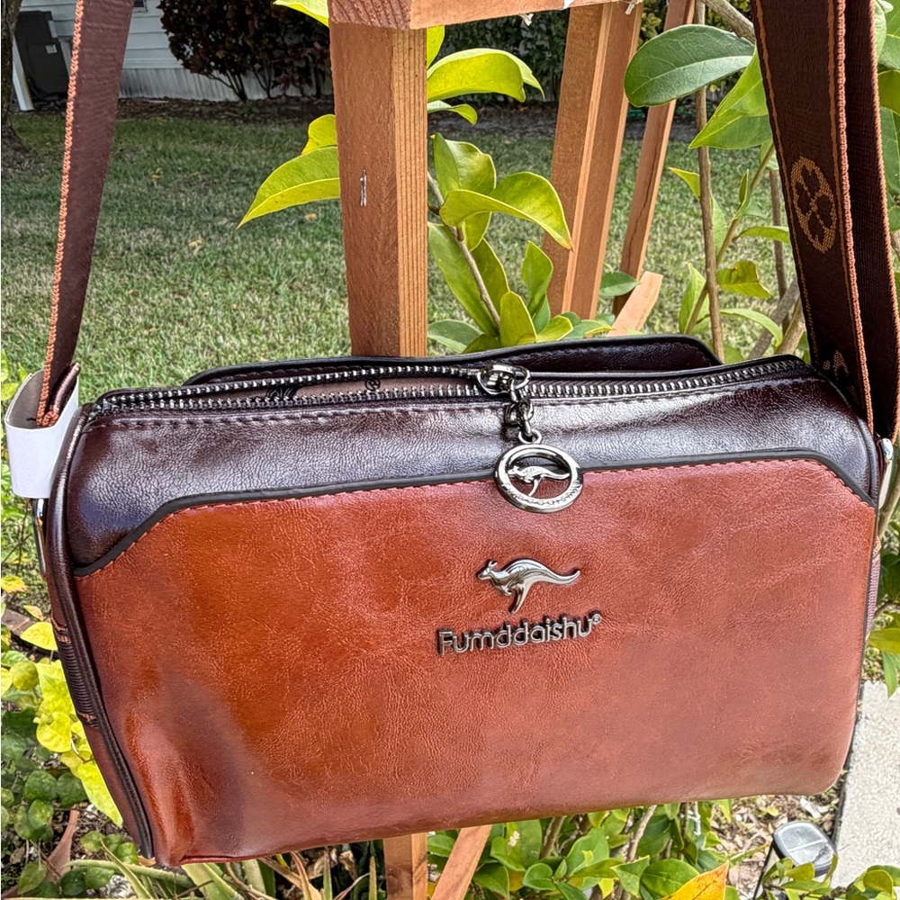 FUMDDAISHU FASHION Soft Leather Crossbody Versatile Boston Bag In Brown - Picture 10 of 16